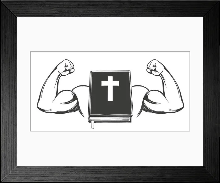Framed Print : Bible, arm, bicep, strong, symbol of Christianity hand icon cartoon symbol hand drawn vector illustration sketch Framed Print : Bible, arm, bicep, strong, symbol of Christianity hand icon cartoon symbol hand drawn vector illustration sketch