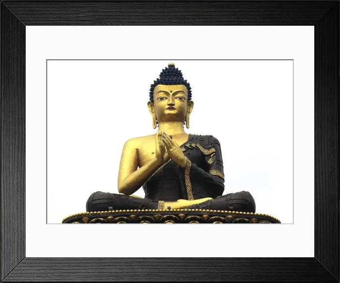 Framed Print : Buddha Park of Ravangla. Beautiful huge statue of Lord Buddha Framed Print : Buddha Park of Ravangla. Beautiful huge statue of Lord Buddha