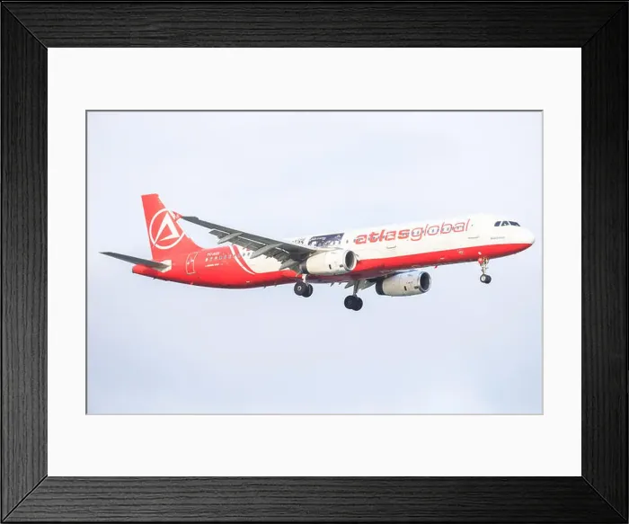 Framed Print : Istanbul / Turkey, February 12 2019: Atlasglobal A320 at Istanbul new Airport (ISL / LFTM) Framed Print : Istanbul / Turkey, February 12 2019: Atlasglobal A320 at Istanbul new Airport (ISL / LFTM)