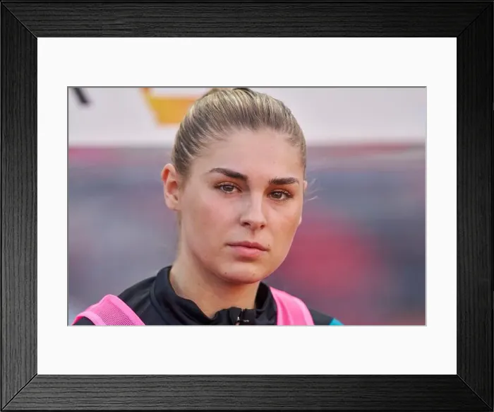 Framed Print : Jule Brand, DFB 22 in the friendly DFB women match GERMANY - BRASIL 1-2 Preparation for WM World Championships 2023 in