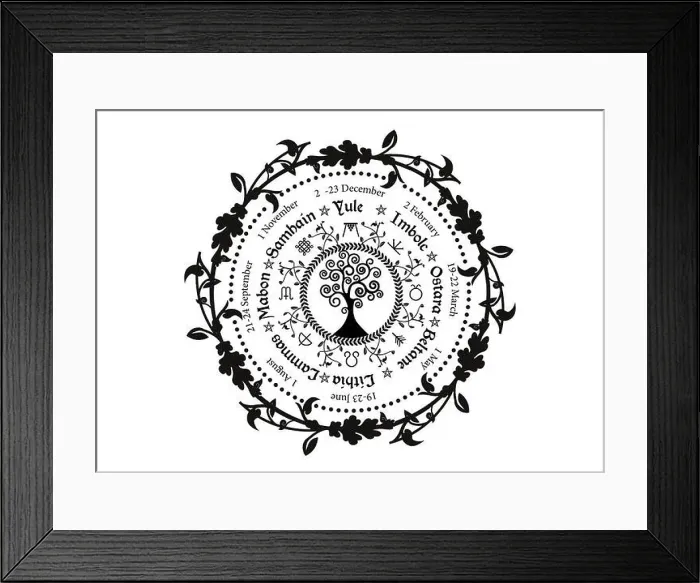 Framed Print : wheel of the Year is an annual cycle of seasonal festivals Framed Print : wheel of the Year is an annual cycle of seasonal festivals