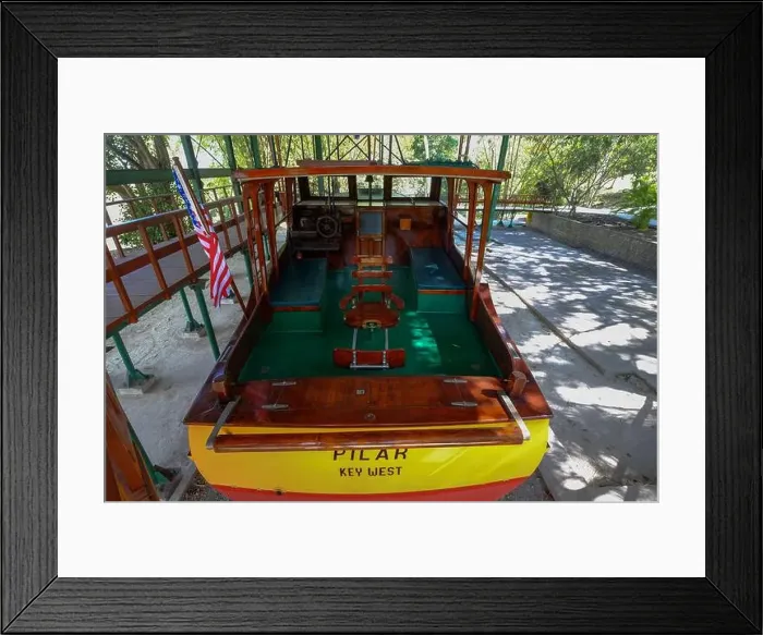 Framed Print : Ernest Hemingway's boat Pilar at his home Framed Print : Ernest Hemingway's boat Pilar at his home