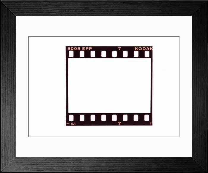 Framed Print : 35mm film strip frame cut out Framed Print : 35mm film strip frame cut out
