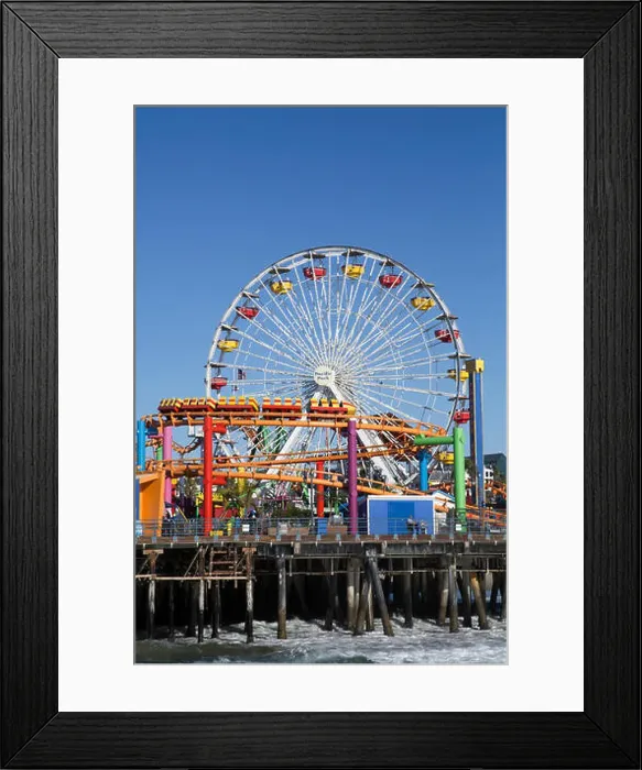 Framed Print : Roller Coaster and Ferris Wheel, Pacific Park, Santa Monica, California, USA Framed Print : Roller Coaster and Ferris Wheel, Pacific Park, Santa Monica, California, USA