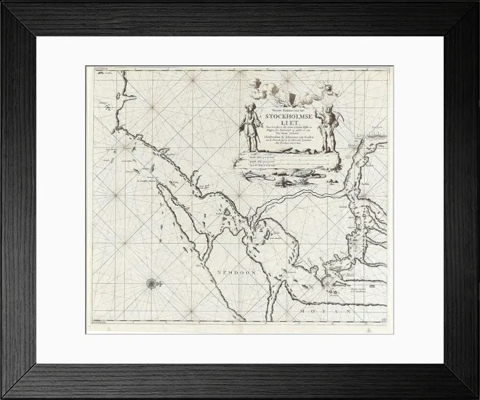 Framed Print : Map of the waters around Stockholm, Jan Luyken, Johannes van Keulen (I), unknown, 1681 - 1799 Framed Print : Map of the waters around Stockholm, Jan Luyken, Johannes van Keulen (I), unknown, 1681 - 1799