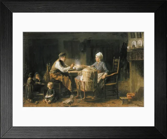 Framed Print : Israels Jozef - Karig Maal (the Frugal Meal) 1 Framed Print : Israels Jozef - Karig Maal (the Frugal Meal) 1