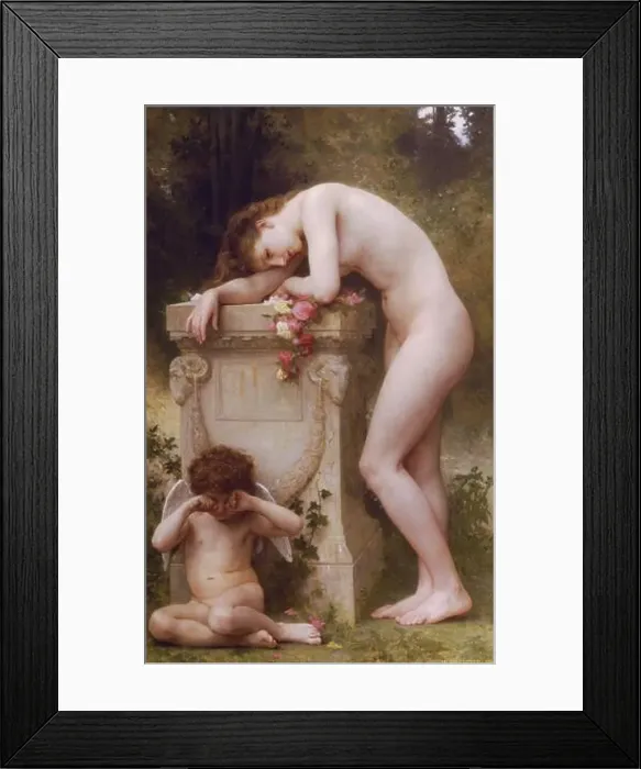 Framed Print : Elegy 1899 by William-Adolphe Bouguereau Framed Print : Elegy 1899 by William-Adolphe Bouguereau
