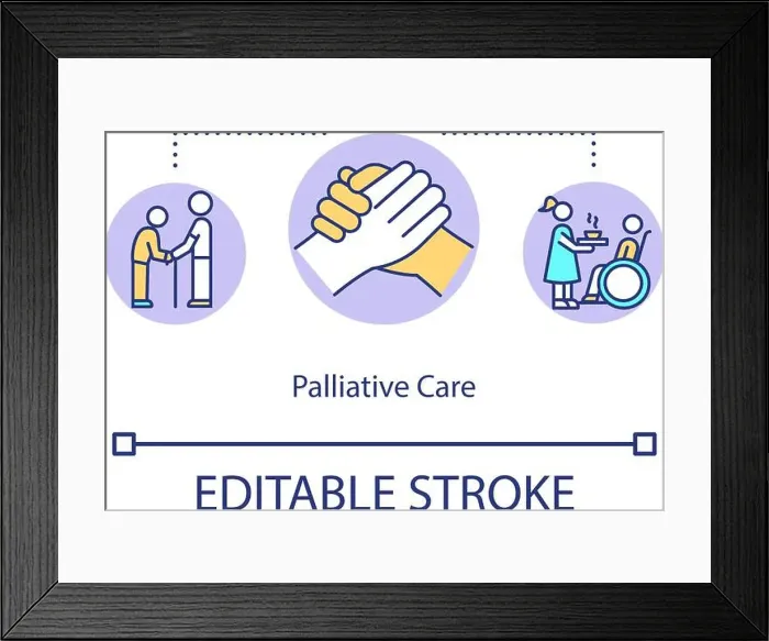 Framed Print : Palliative care concept icon Framed Print : Palliative care concept icon