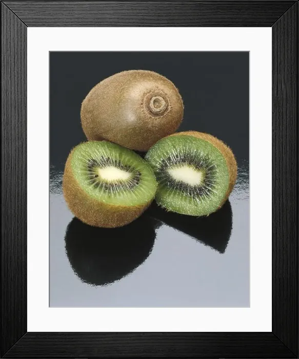 Framed Print : Kiwi or Chinese gooseberry half