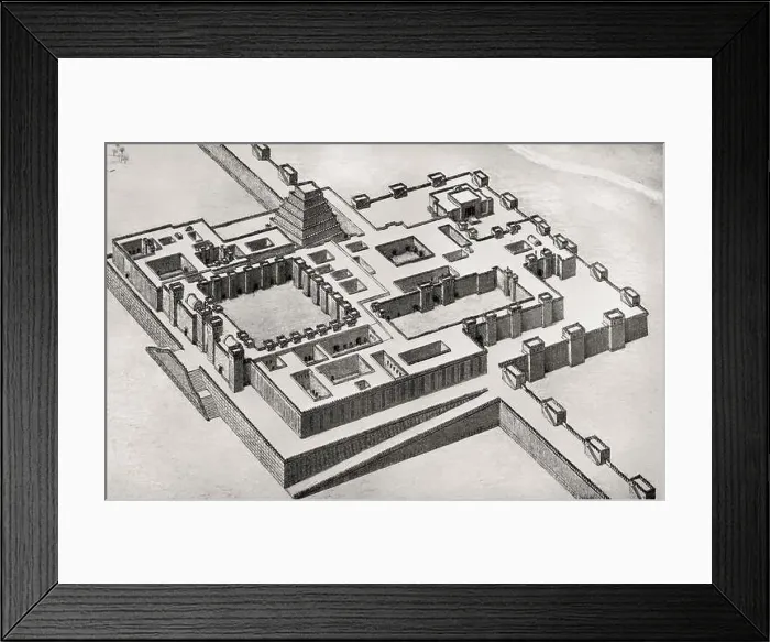 Framed Print : Palace of Sargon II of Assyria at Dur-Sharrukin, Khorsabad, Iraq, reconstructed by Charles Chipiez Framed Print : Palace of Sargon II of Assyria at Dur-Sharrukin, Khorsabad, Iraq, reconstructed by Charles Chipiez