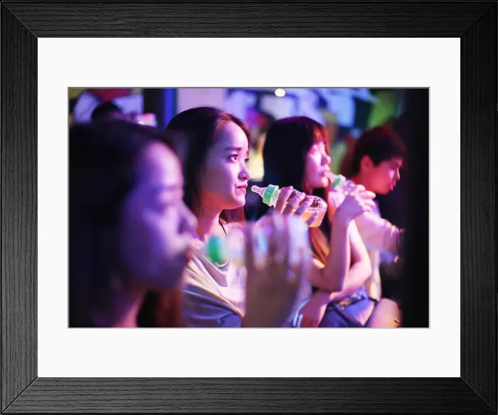 Framed Print : Young Chinese women enjoy beer with plastic baby bottles prepared to mark the National Breastfeeding Promotion Day at a Framed Print : Young Chinese women enjoy beer with plastic baby bottles prepared to mark the National Breastfeeding Promotion Day at a