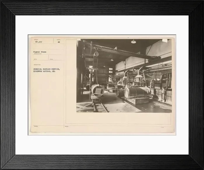 Framed Print : A soldier from the Chemical Warfare Service at Edgewood Arsenal