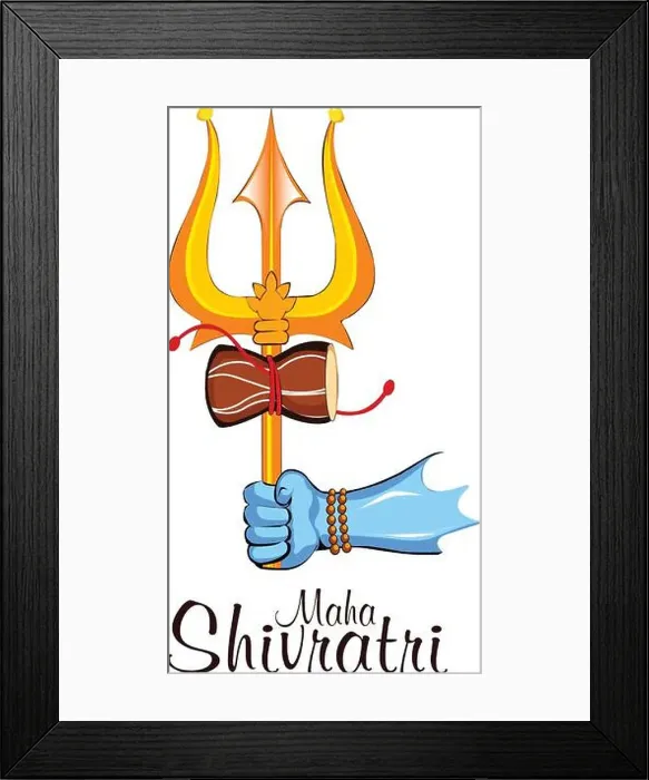 Framed Print : illustration Of Happy Maha Shivratri Greeting Card Design Framed Print : illustration Of Happy Maha Shivratri Greeting Card Design