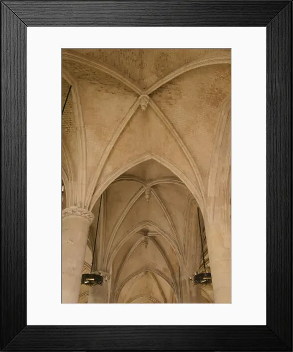 Framed Print : France, Haute Normandie, seine maritime, harfleur, eglise, voute, ogives, art gothique Framed Print : France, Haute Normandie, seine maritime, harfleur, eglise, voute, ogives, art gothique