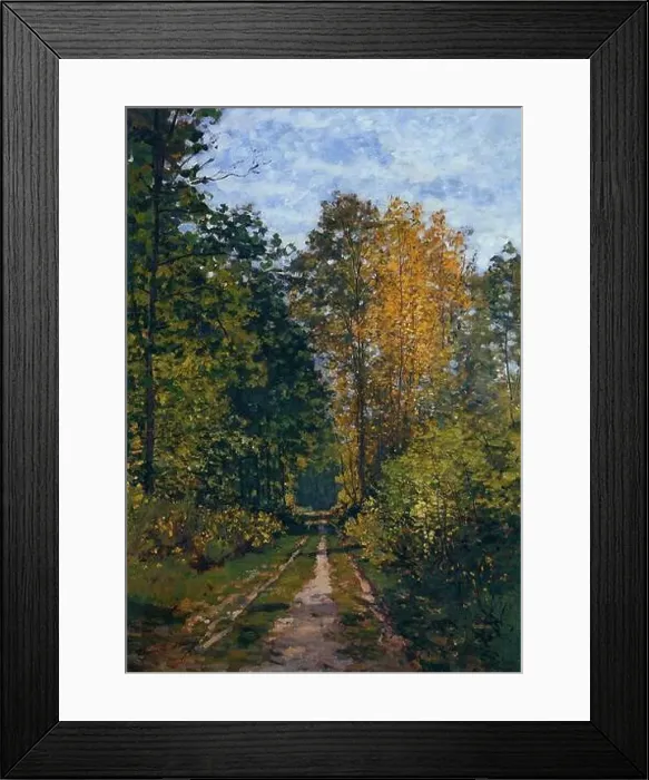 Framed Print : Wooded Path 1865 by Claude Monet Framed Print : Wooded Path 1865 by Claude Monet