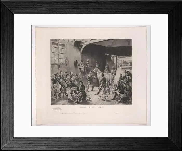 Framed Print : The Studio of Horace Vernet (Intérieur d'un Atelier) Framed Print : The Studio of Horace Vernet (Intérieur d'un Atelier)