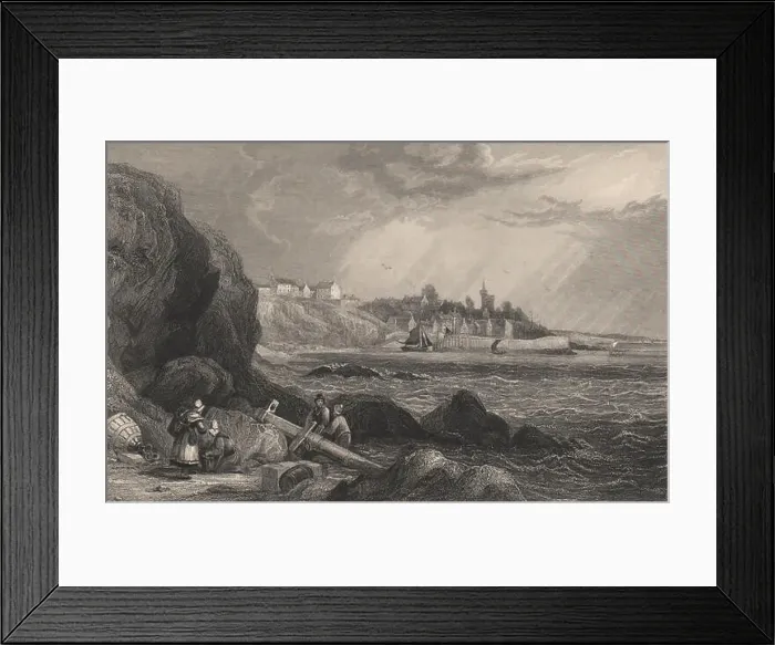 Framed Print : Crail, Fife, Scotland. STEWART 1868 old antique vintage print picture Framed Print : Crail, Fife, Scotland. STEWART 1868 old antique vintage print picture
