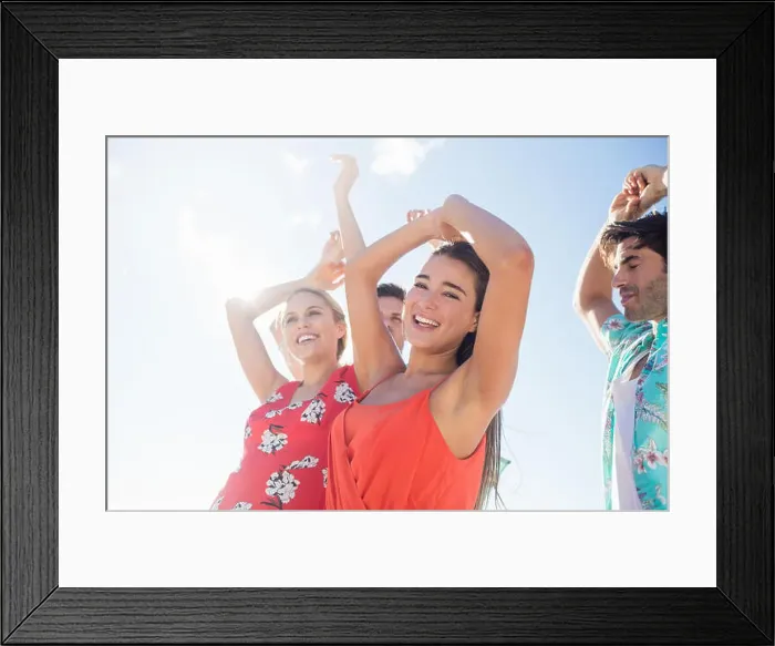 Framed Print : Friends dancing at the beach Framed Print : Friends dancing at the beach