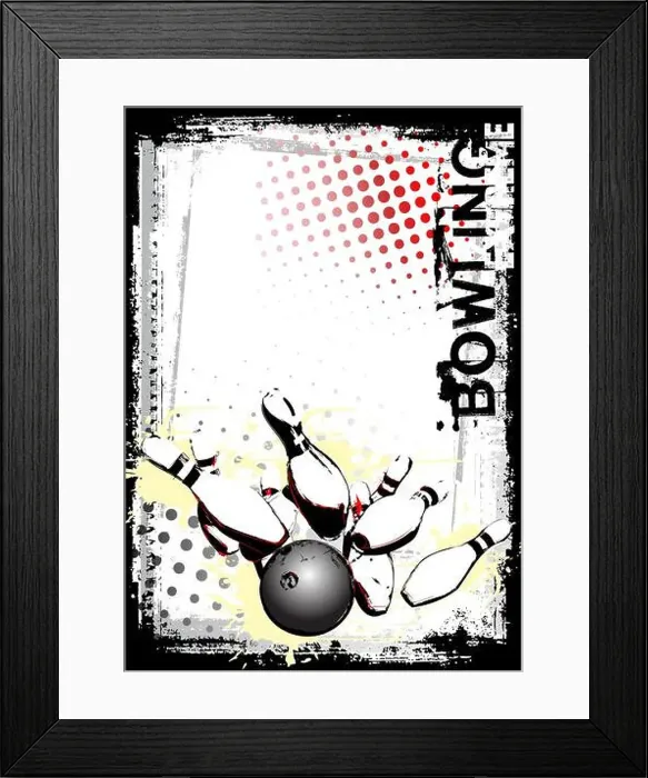 Framed Print : bowling poster background Framed Print : bowling poster background