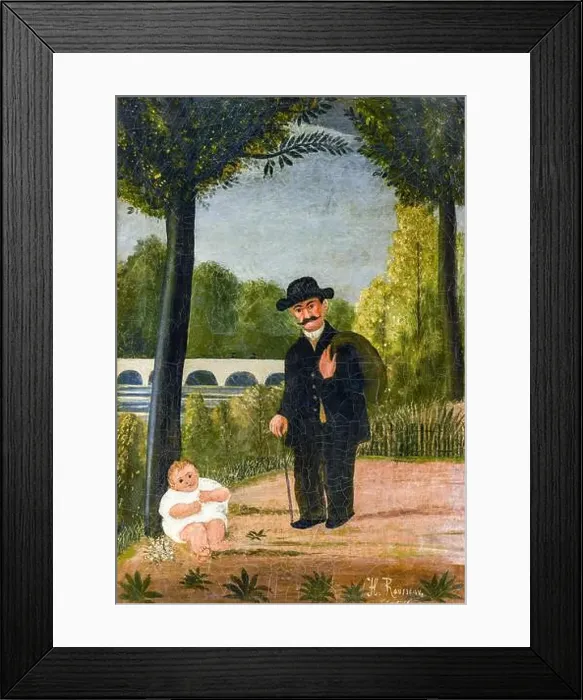 Framed Print : Henri Rousseau's Stroller and Child (ca. 1905-1906) famous painting Framed Print : Henri Rousseau's Stroller and Child (ca. 1905-1906) famous painting