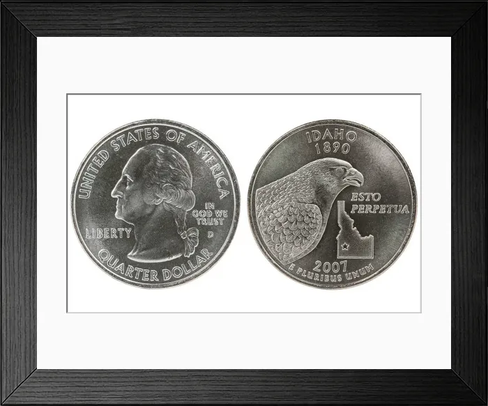 Framed Print : Idaho State Quarter coin Framed Print : Idaho State Quarter coin