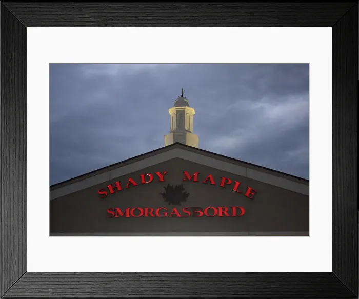 Framed Print : The Shady Maple Smorgasbord buffet in Lancaster County, PA, USA