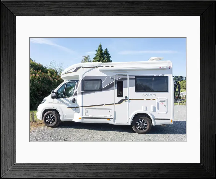Framed Print : Benimar Mileo 202 motorhome recreational vehicle RV at Moutere Inn