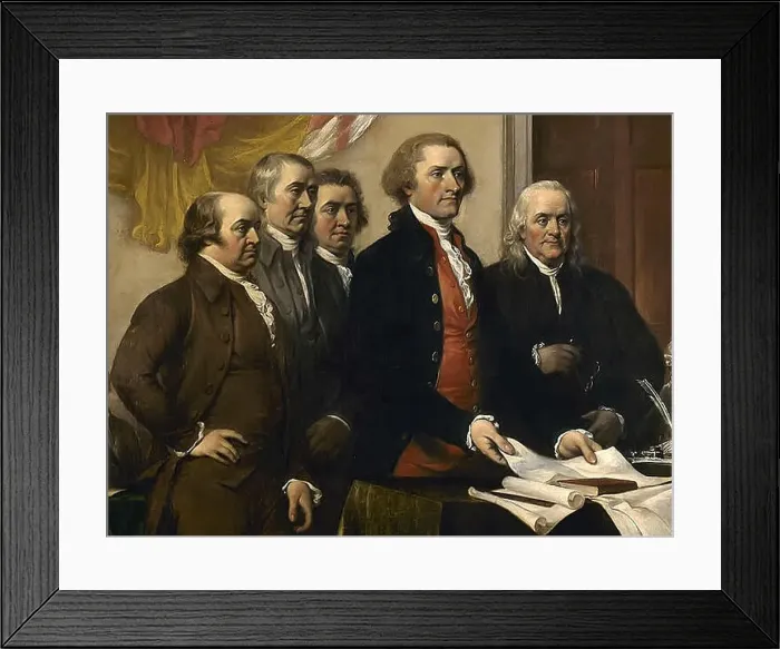 Framed Print : English: Committee of Five, Declaration of Independence Framed Print : English: Committee of Five, Declaration of Independence