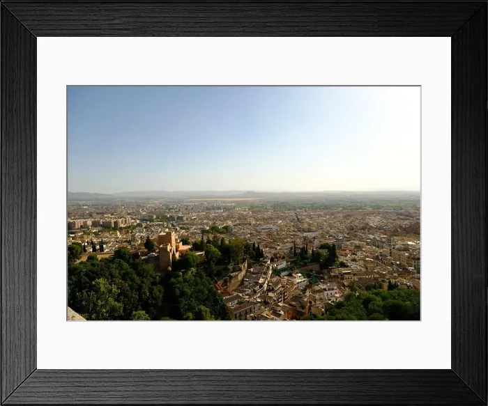 Framed Print : Panoramic view of the town of Granada in Spain