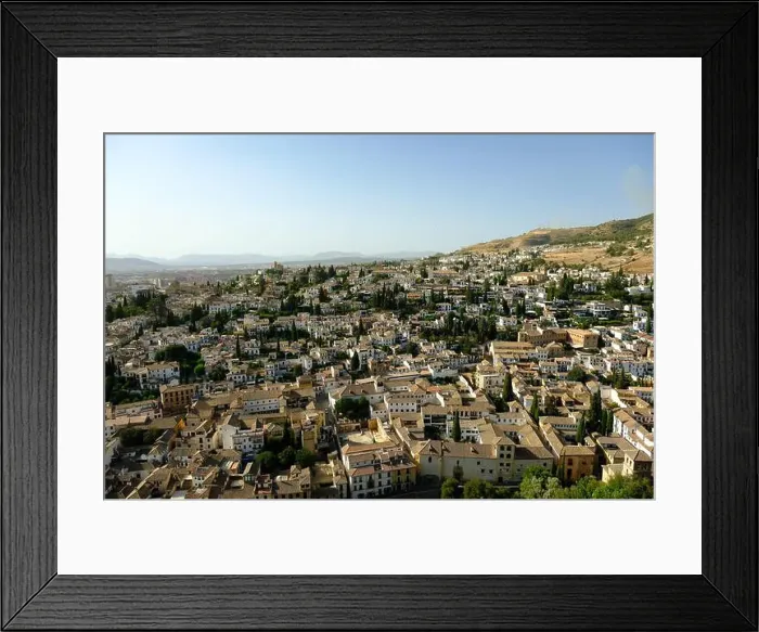 Framed Print : Panoramic view of the town of Granada in Spain