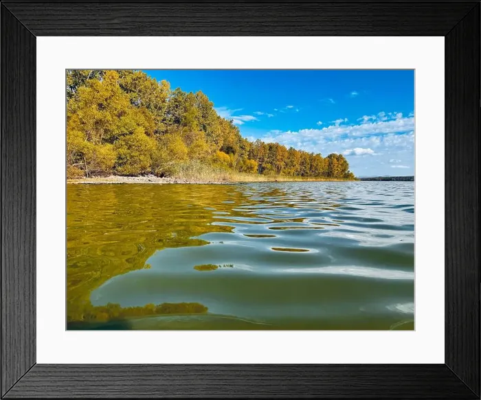 Framed Print : Reservoir Choiniere, Yamaska, Quebec, Canada - view of the shores in Autumn. Fall landscape Framed Print : Reservoir Choiniere, Yamaska, Quebec, Canada - view of the shores in Autumn. Fall landscape