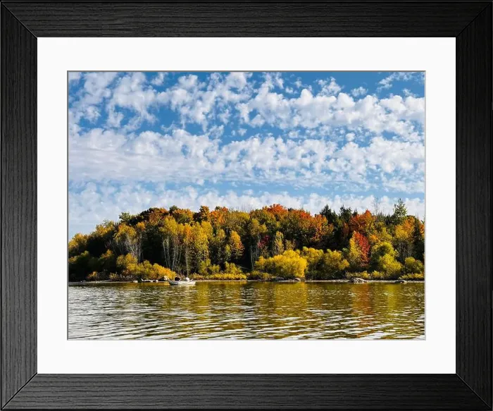 Framed Print : Reservoir Choiniere, Yamaska, Quebec, Canada - view of the shores in Autumn. Fall landscape Framed Print : Reservoir Choiniere, Yamaska, Quebec, Canada - view of the shores in Autumn. Fall landscape