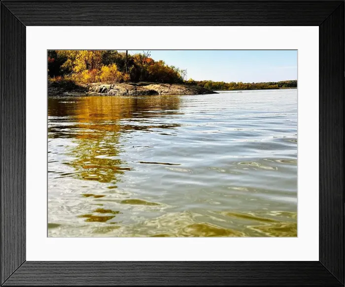 Framed Print : Reservoir Choiniere, Yamaska, Quebec, Canada - view of the shores in Autumn. Fall landscape Framed Print : Reservoir Choiniere, Yamaska, Quebec, Canada - view of the shores in Autumn. Fall landscape