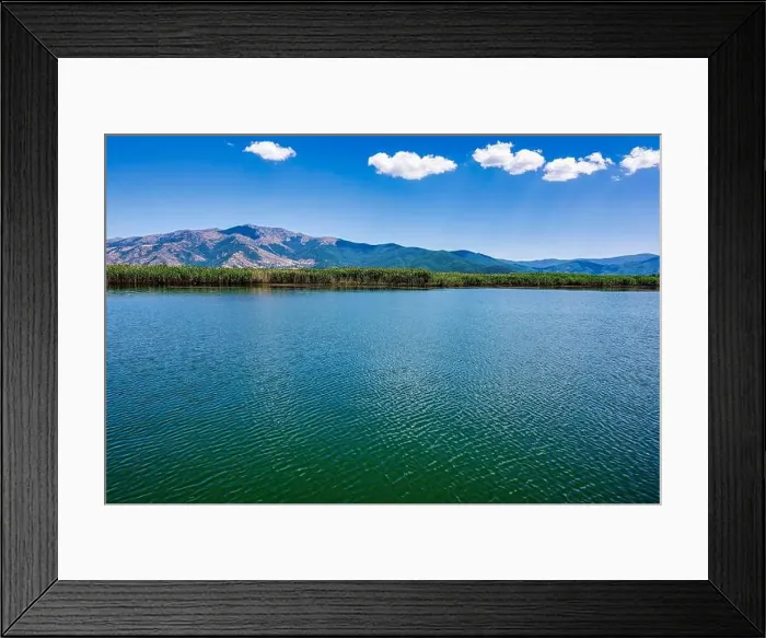 Framed Print : Prespes Lake in Greece with calm waters Framed Print : Prespes Lake in Greece with calm waters