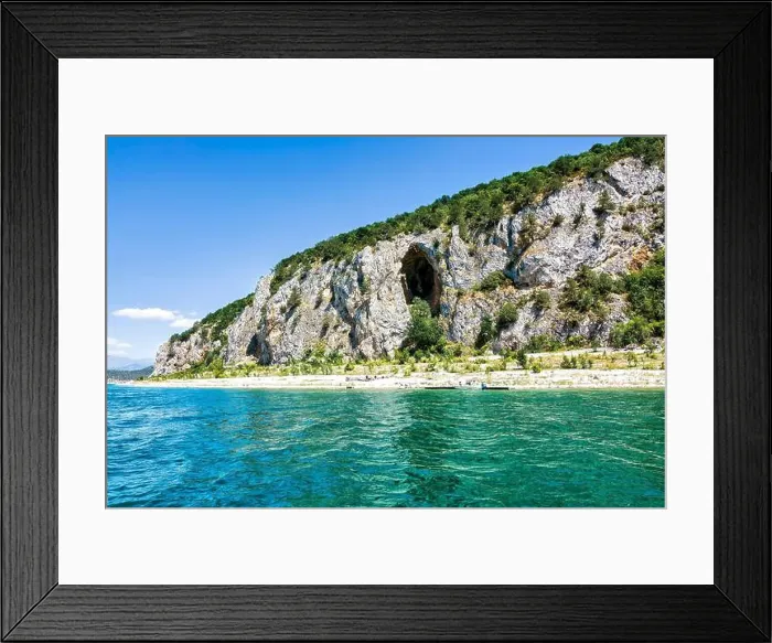 Framed Print : An image of a rocky cliff at Megali Prespa Lake Framed Print : An image of a rocky cliff at Megali Prespa Lake