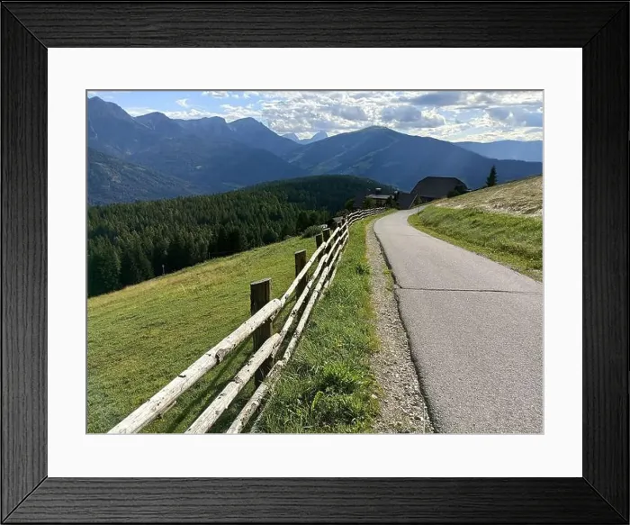 Framed Print : On the mountains above the town of Tesido Framed Print : On the mountains above the town of Tesido
