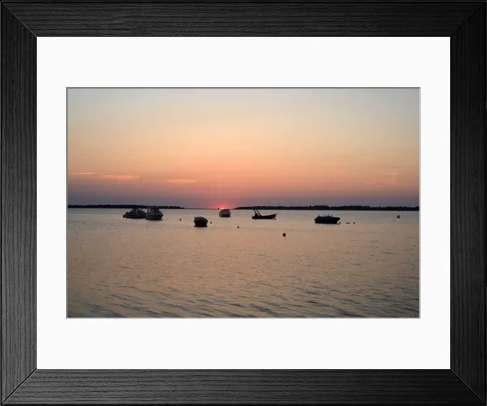 Framed Print : Salzhaff, Baltic Sea in Mecklenburg, last sun and some boats on the water Framed Print : Salzhaff, Baltic Sea in Mecklenburg, last sun and some boats on the water