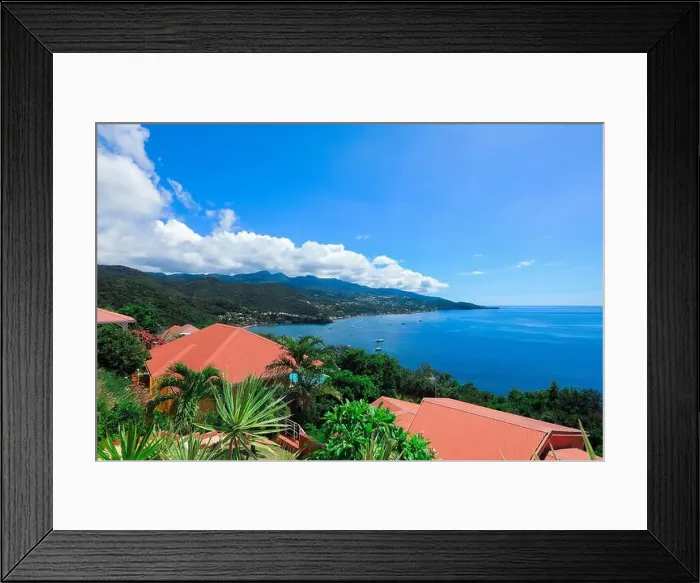 Framed Print : Paradise Landscape of the Guadeloupe Island, Caribbean islands
