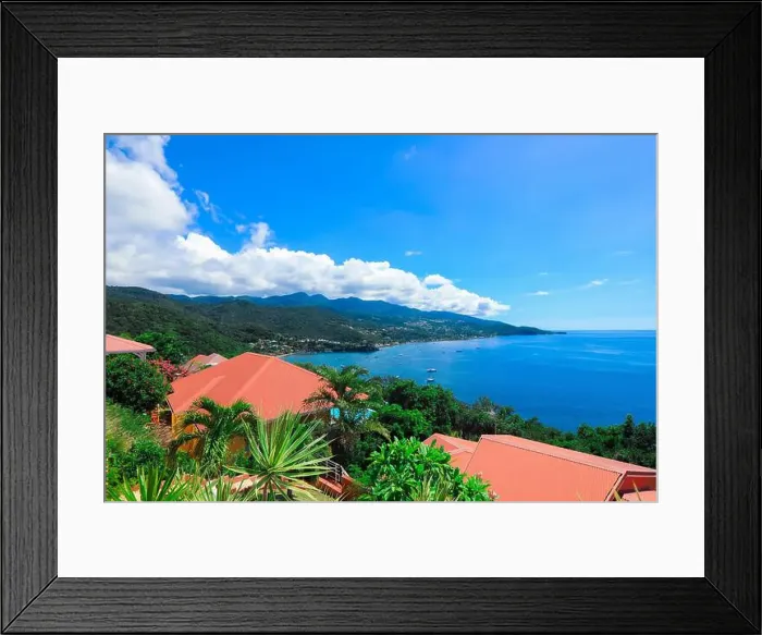 Framed Print : Paradise Landscape of the Guadeloupe Island, Caribbean islands Framed Print : Paradise Landscape of the Guadeloupe Island, Caribbean islands