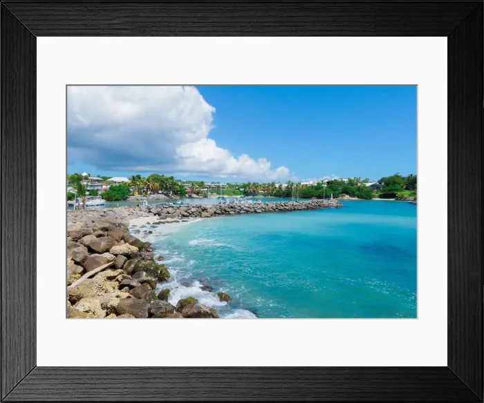 Framed Print : Paradise Landscape of the Guadeloupe Island, Caribbean islands Framed Print : Paradise Landscape of the Guadeloupe Island, Caribbean islands