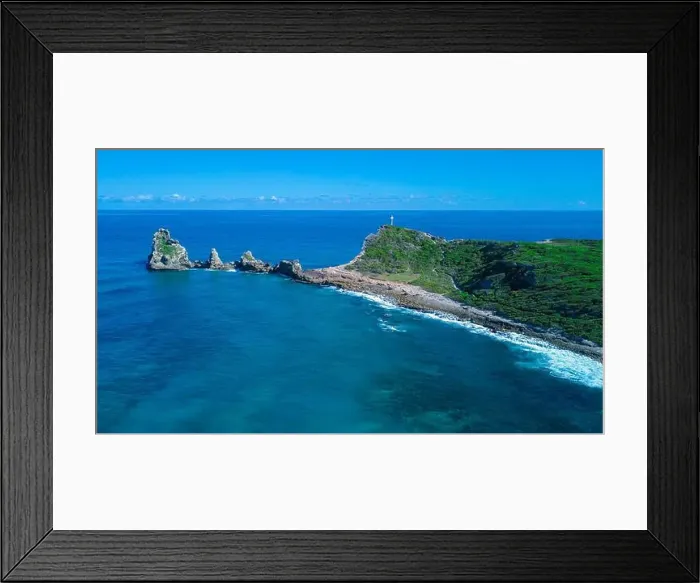 Framed Print : Aerial View to the Green Coast of the Pointe des Chateaux beach under the blue cloudy sky, Guadeloupe island Framed Print : Aerial View to the Green Coast of the Pointe des Chateaux beach under the blue cloudy sky, Guadeloupe island