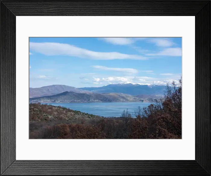 Framed Print : Amazing scenery by the lake Vegoritida, in Florina, Greece Framed Print : Amazing scenery by the lake Vegoritida, in Florina, Greece