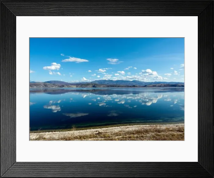 Framed Print : Amazing scenery by the lake Vegoritida, in Florina, Greece