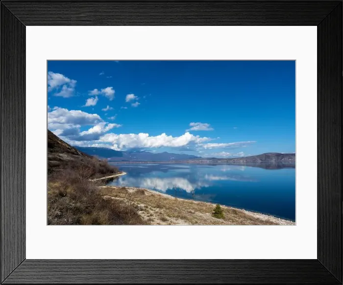 Framed Print : Amazing scenery by the lake Vegoritida, in Florina, Greece Framed Print : Amazing scenery by the lake Vegoritida, in Florina, Greece
