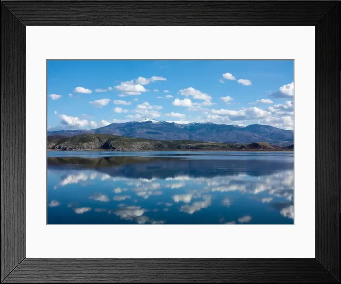 Framed Print : Amazing scenery by the lake Vegoritida, in Florina, Greece