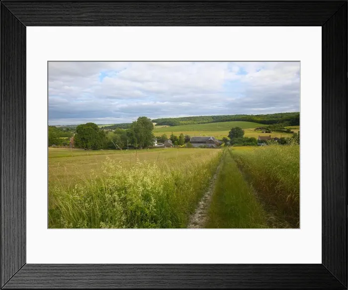 Framed Print : Rural landscape at Cuxton near Rochester in England Framed Print : Rural landscape at Cuxton near Rochester in England