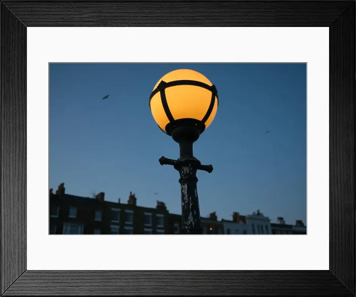 Framed Print : Ramsgate, UK - 11 Oct 2024 - A dusk view in a seaside town