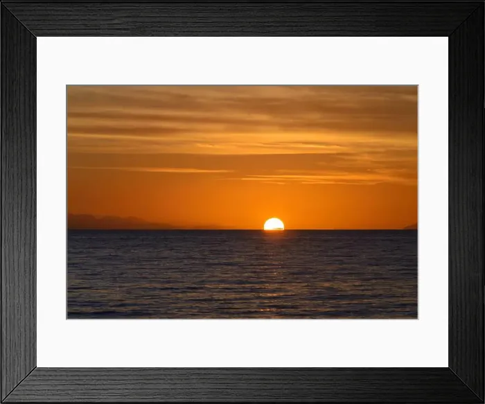 Framed Print : Serene Sunset Over Calm Ocean Horizon and Golden Sky, Tuscany, Italy Framed Print : Serene Sunset Over Calm Ocean Horizon and Golden Sky, Tuscany, Italy