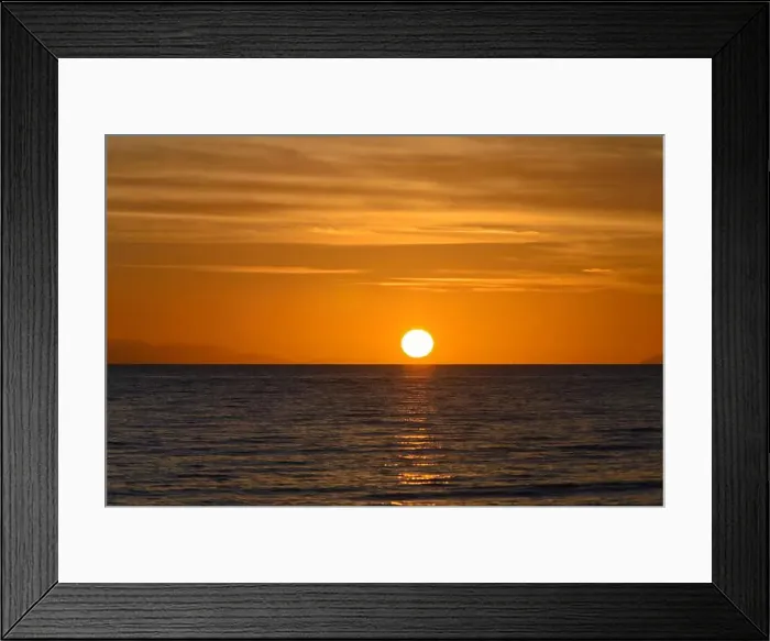 Framed Print : Serene Sunset Over Calm Ocean Horizon and Golden Sky, Tuscany, Italy Framed Print : Serene Sunset Over Calm Ocean Horizon and Golden Sky, Tuscany, Italy
