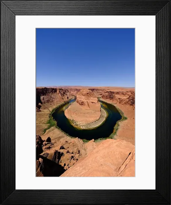 Framed Print : Horseshoe Bend and Colorado River landscape, wide angle Framed Print : Horseshoe Bend and Colorado River landscape, wide angle